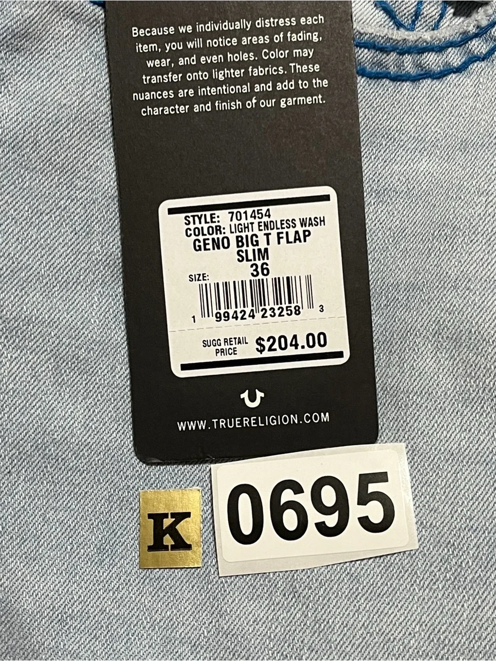 True Religion Geno Big T Flap Slim